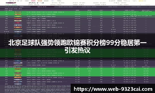 北京足球队强势领跑欧锦赛积分榜99分稳居第一引发热议